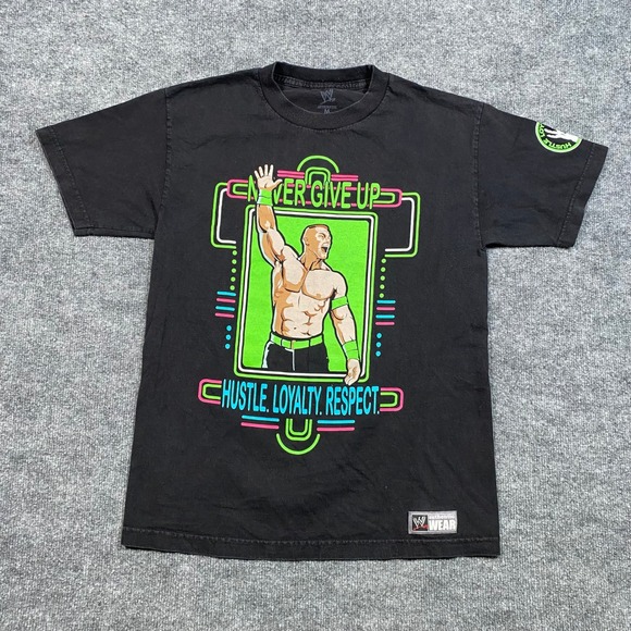 WWE Authentic Wear Other - WWE Authentic John Cena Never Give Up Neon Graphic T-Shirt Mens Medium 2013